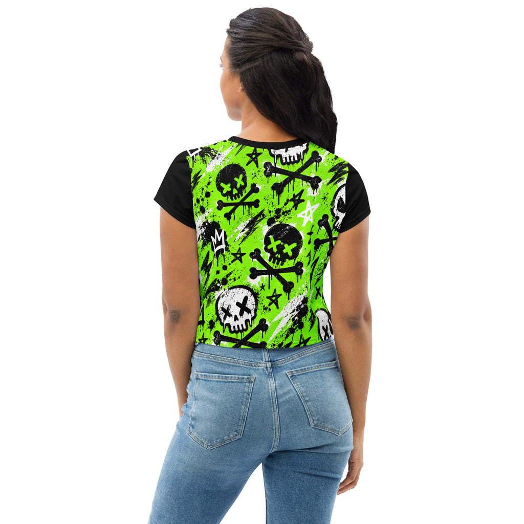 Acid Skull Crop Tee — back view