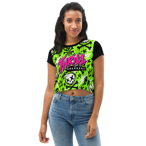 Acid Skull Crop Tee — front view