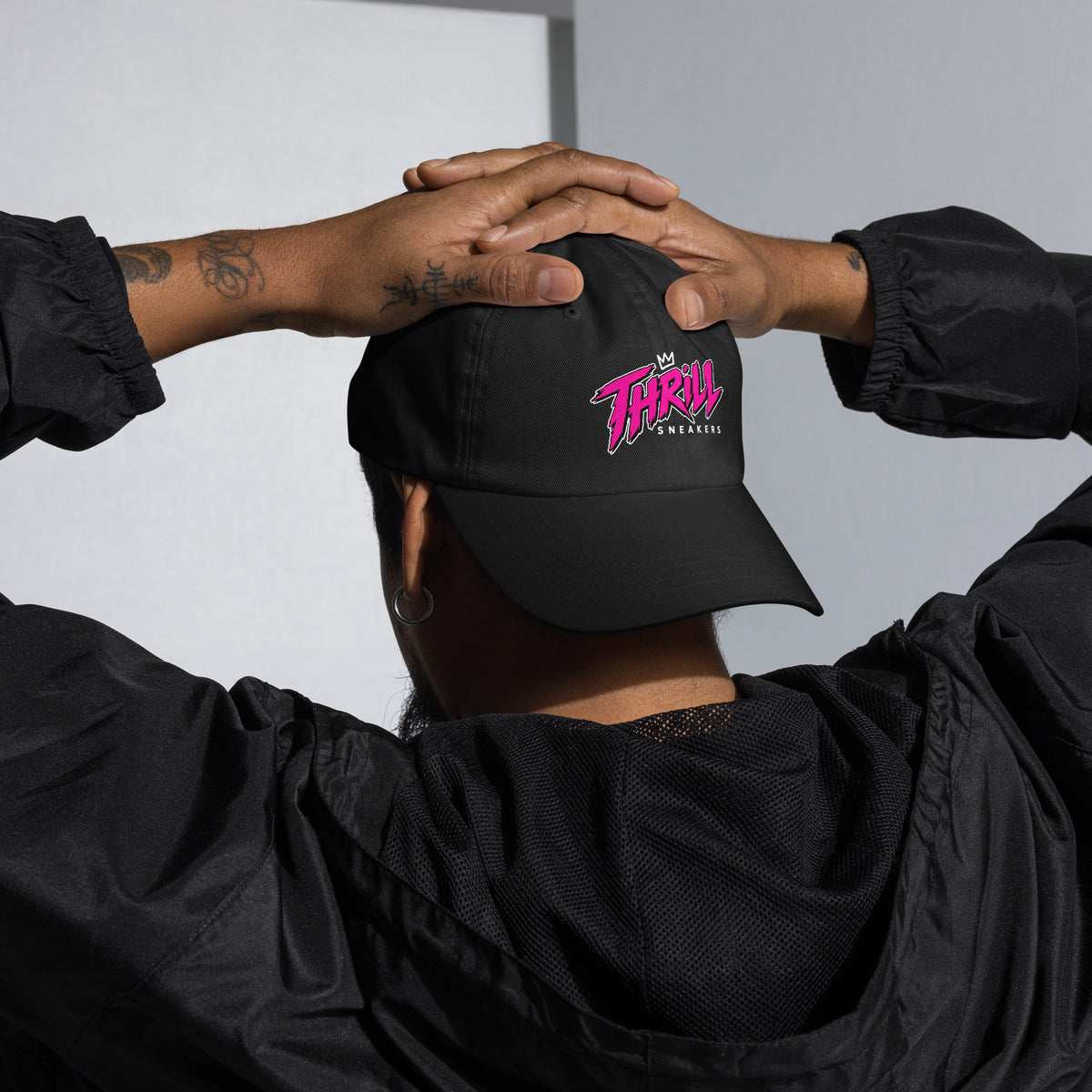 Thrill Sneakers Cap – Black — front view