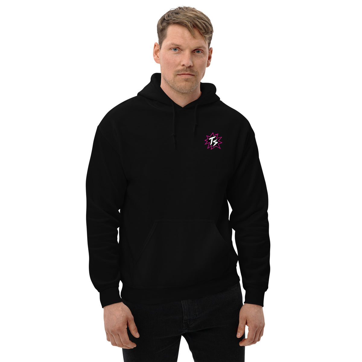 Thrill Sneakers Unisex Hoodie – Black — front view