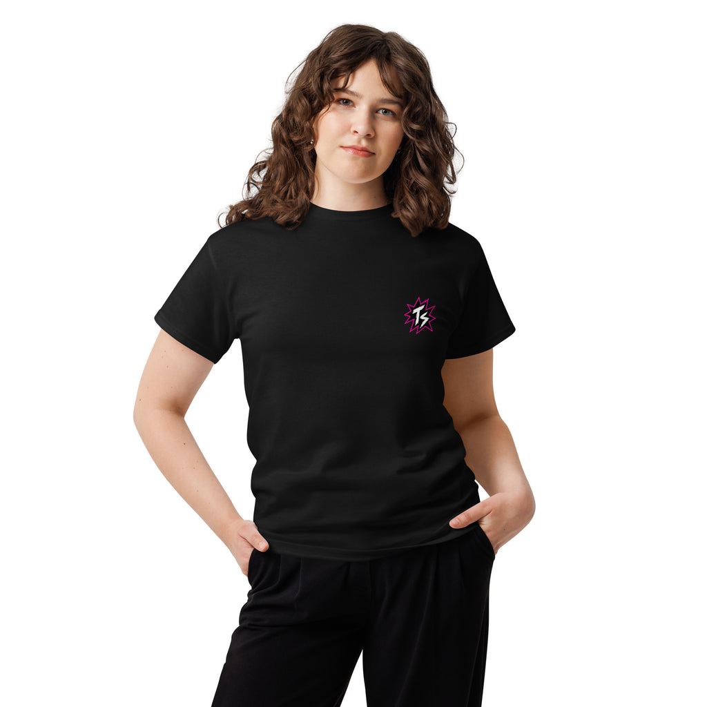 Thrill Sneakers Unisex Tee – Black — front view