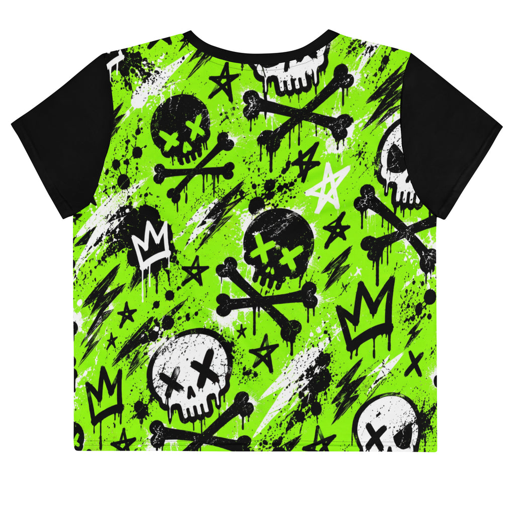 Acid Skull Crop Tee — back view