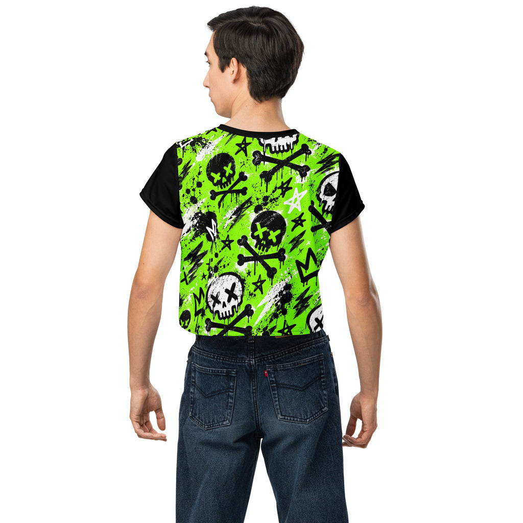 Acid Skull Crop Tee — back view