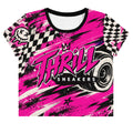 Pink Riot Crop Tee — front view