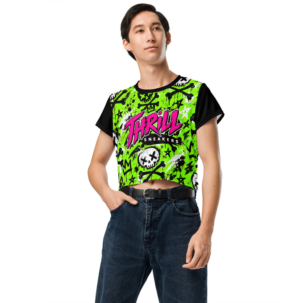 Acid Skull Crop Tee — front view