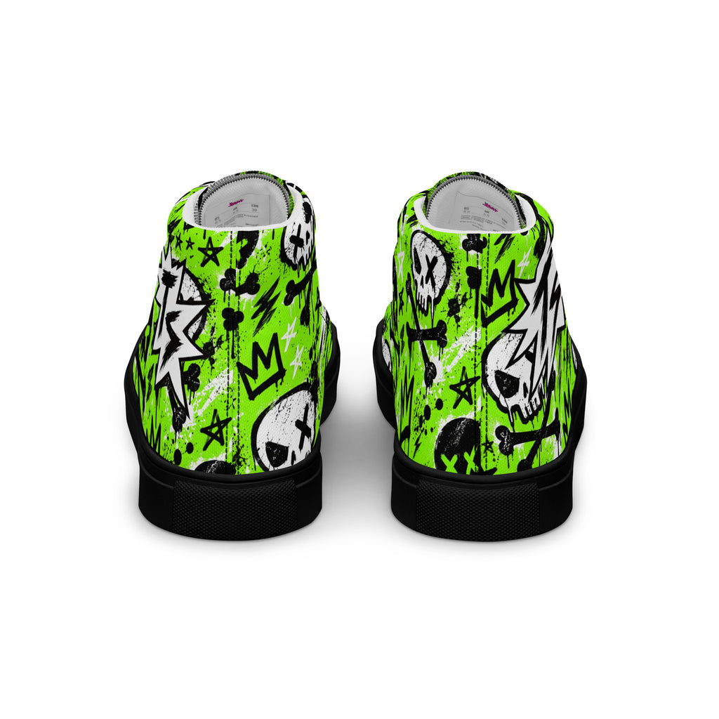 Acid Skull Men’s High Tops — back view