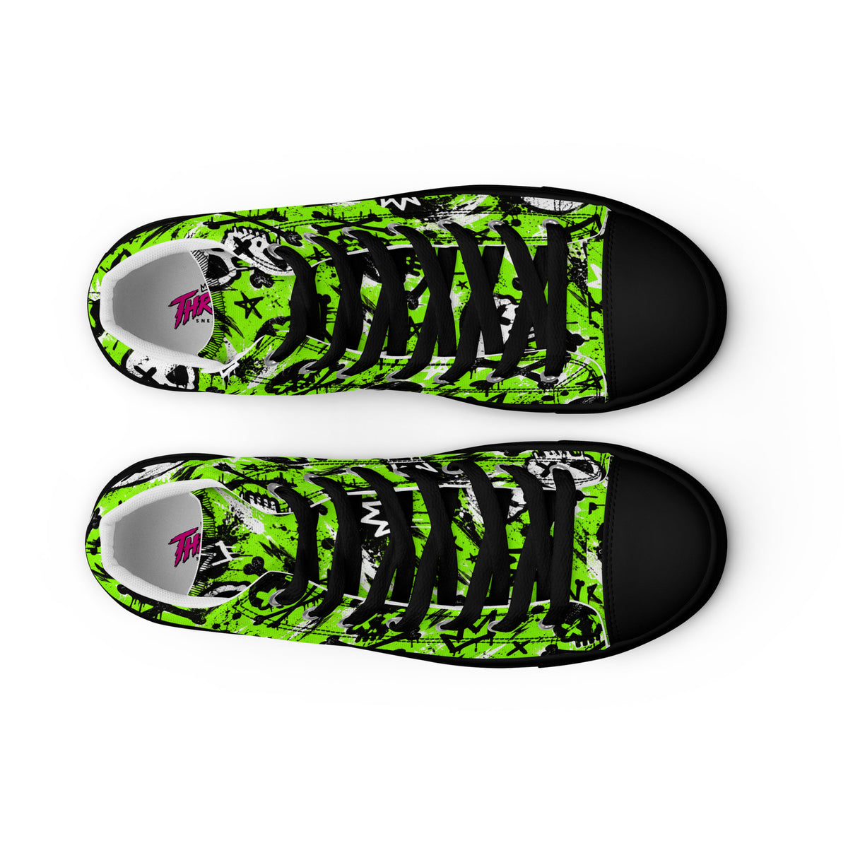 Acid Skull Men’s High Tops — front view
