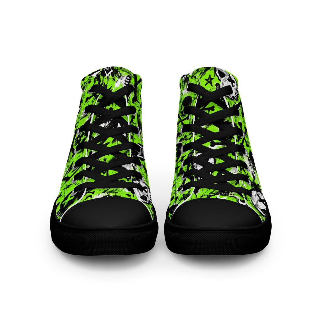 Acid Skull Men’s High Tops — front view