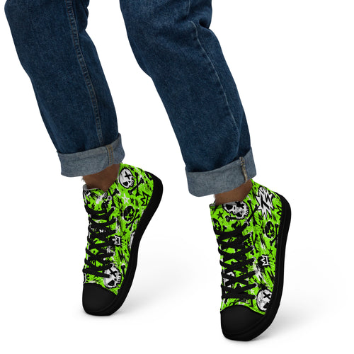 Acid Skull Men’s High Tops — side view