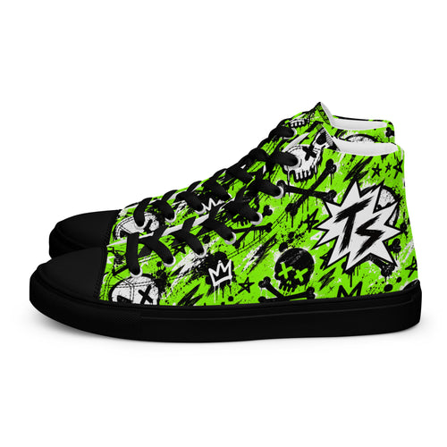 Acid Skull Men’s High Tops — side view