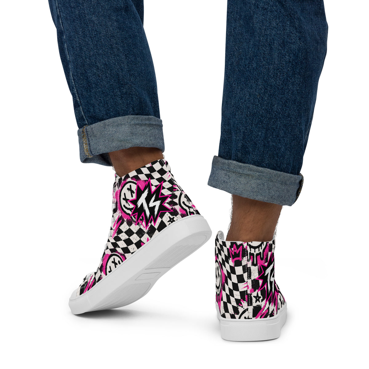 Checkmate Men’s High Tops — back view