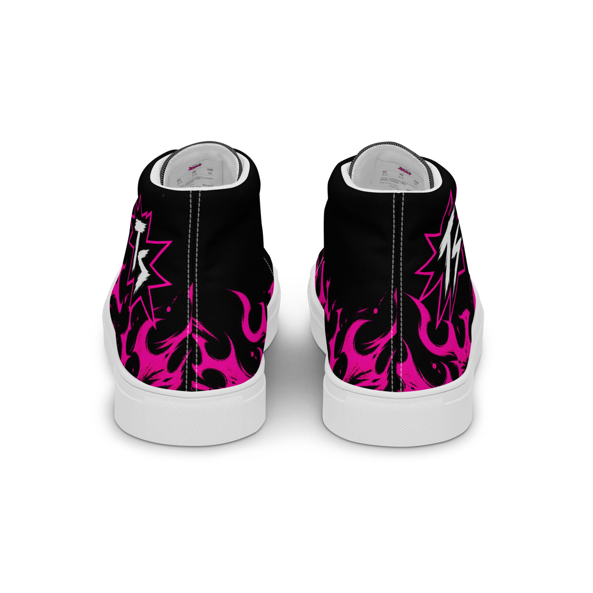 Pink Thrill Men’s High Tops — back view