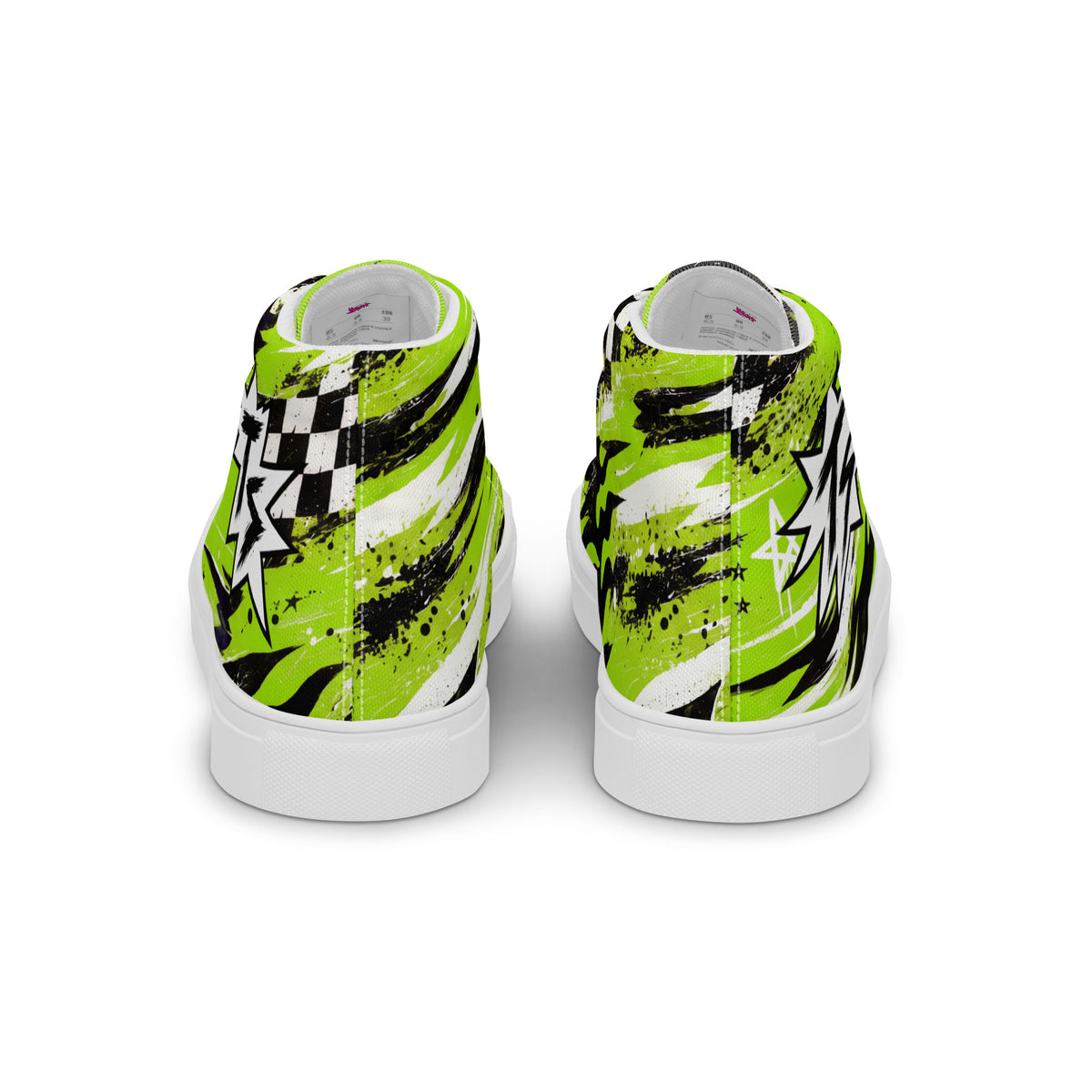 Green Riot Men’s High Tops — back view