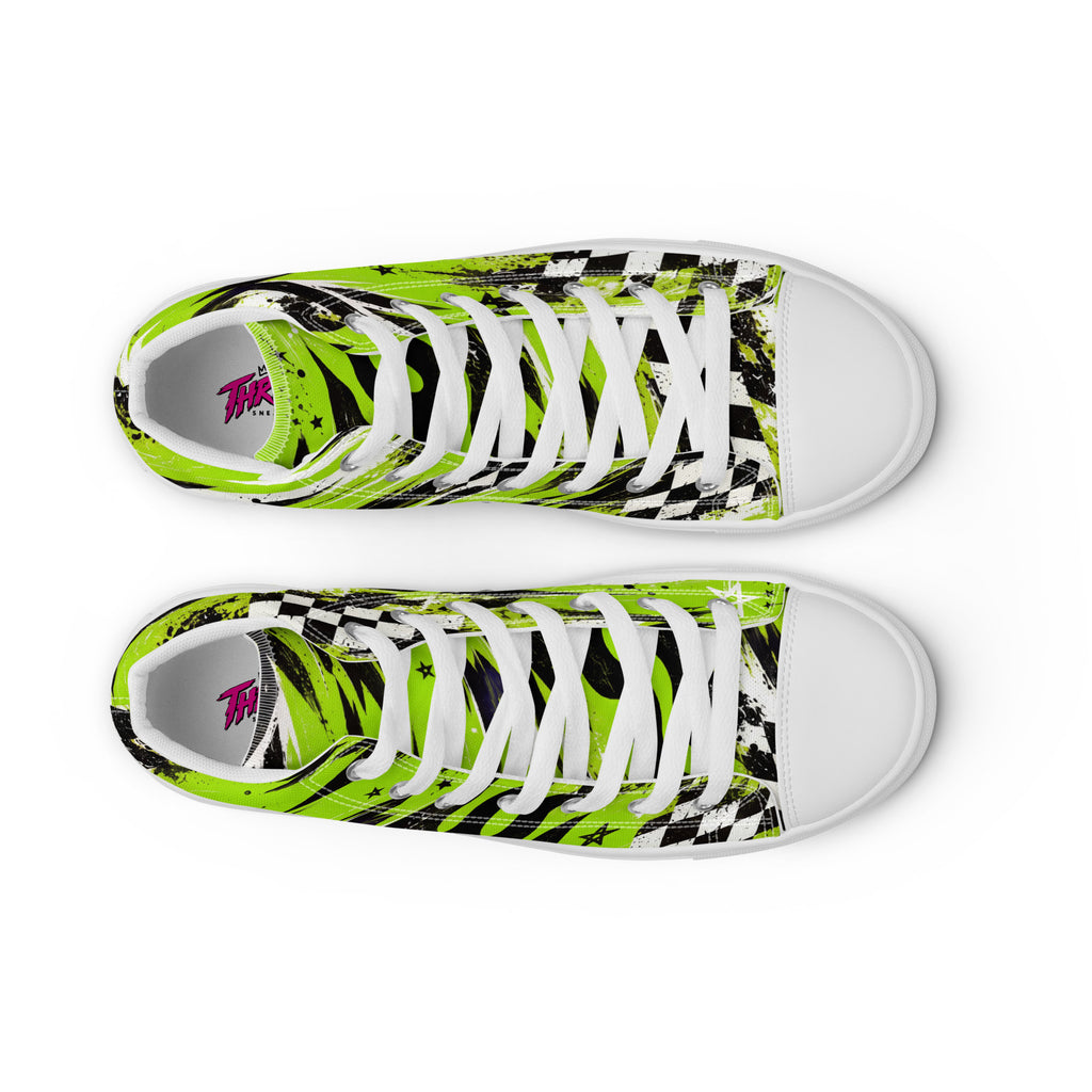 Green Riot Men’s High Tops — front view