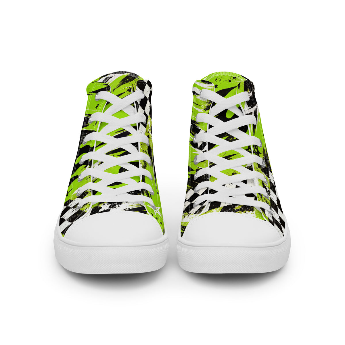 Green Riot Men’s High Tops — front view