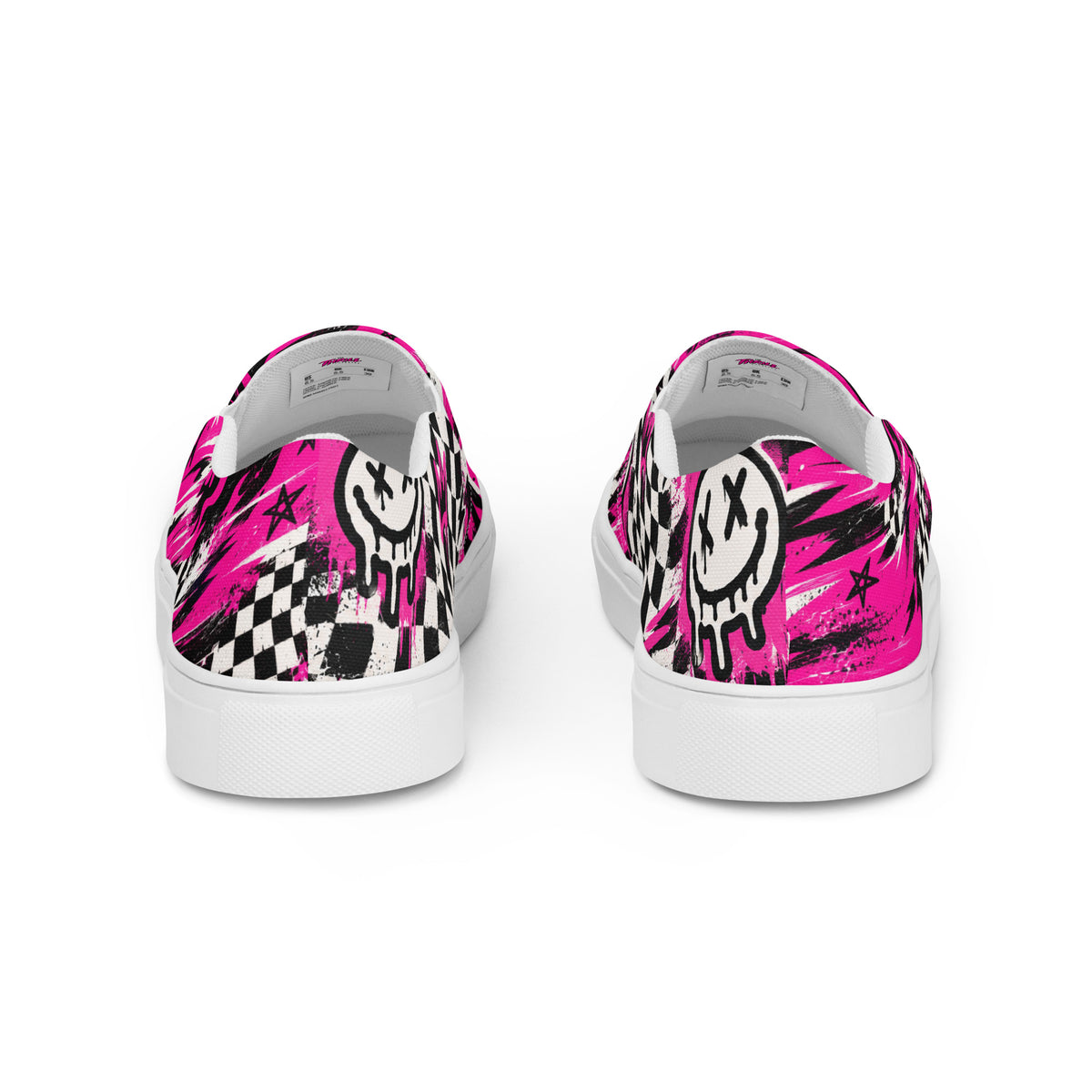 Pink Riot Men’s Slip-Ons — back view