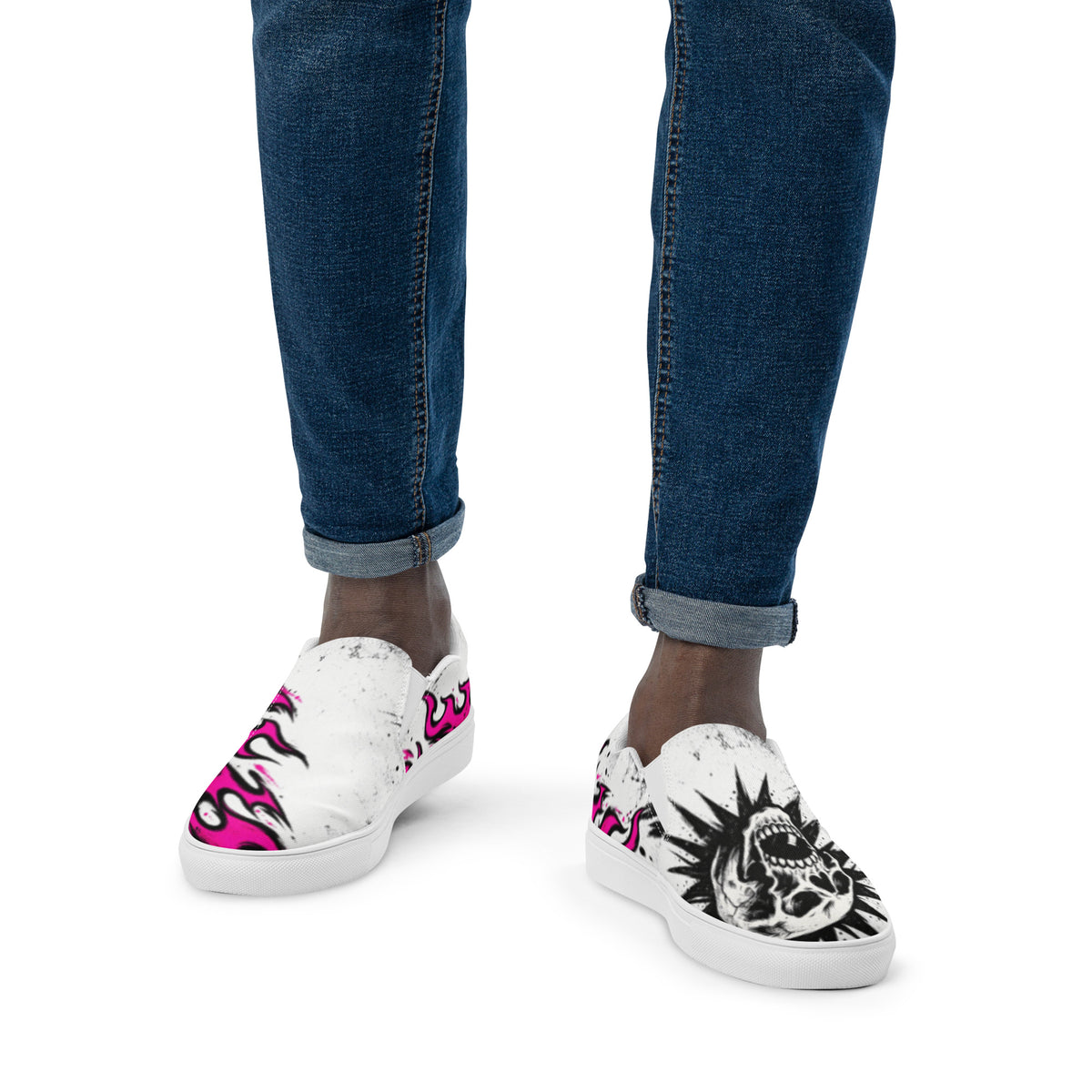 Skullburn Men’s Slip-Ons — front view