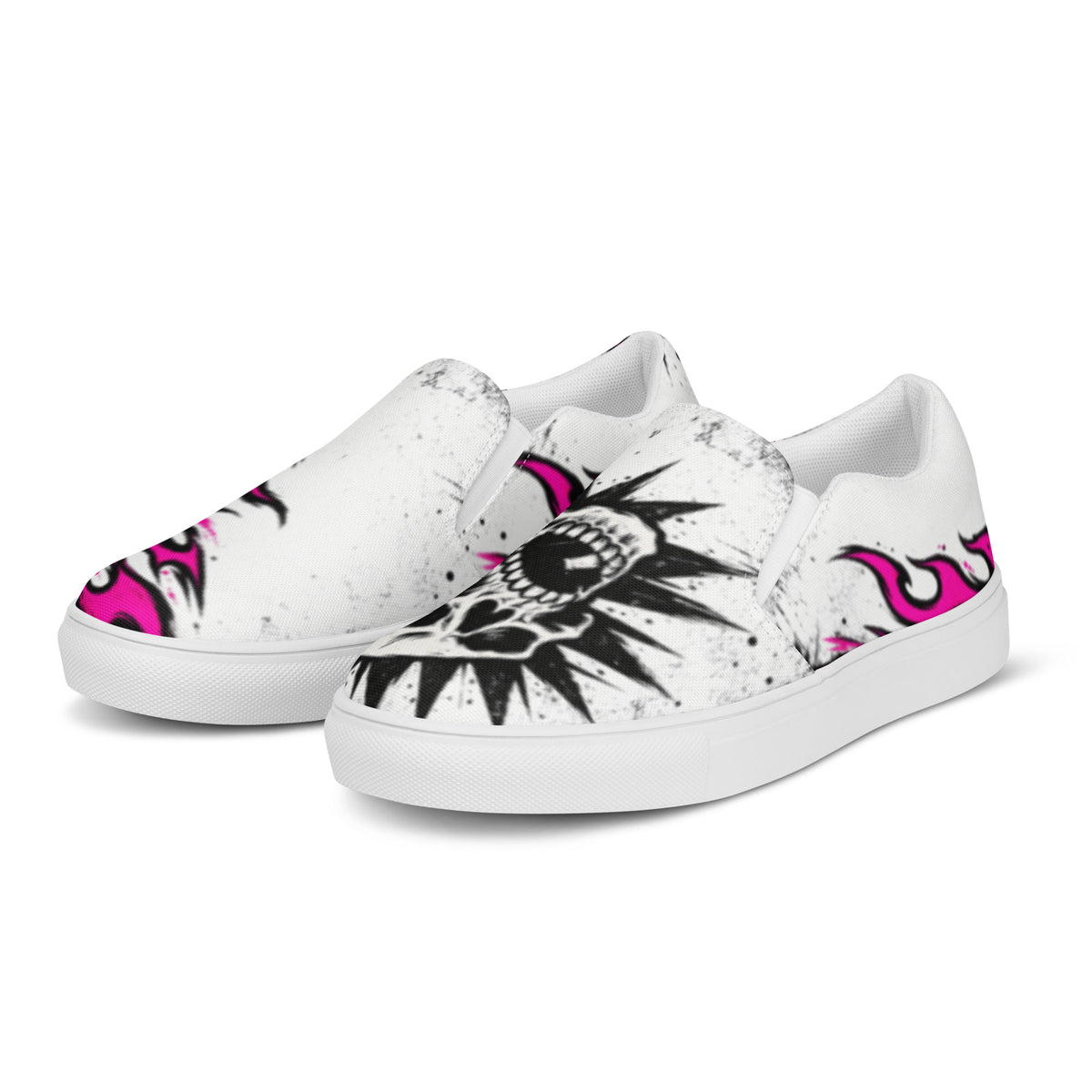 Skullburn Men’s Slip-Ons — angled front view