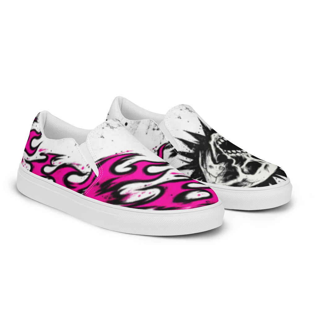 Skullburn Men’s Slip-Ons — angled front view