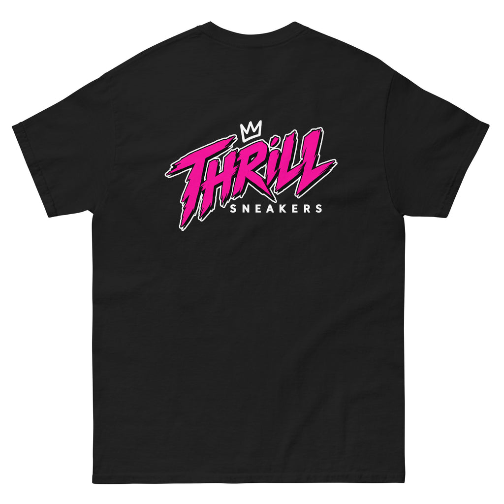 Thrill Sneakers Unisex Tee – Black — back view