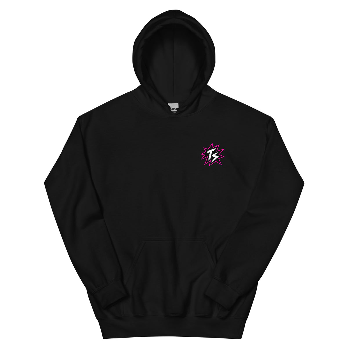 Thrill Sneakers Unisex Hoodie – Black — front view