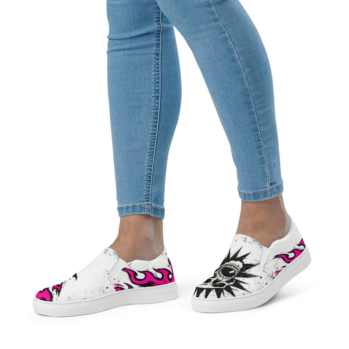 Skullburn Women’s Slip-Ons — front view